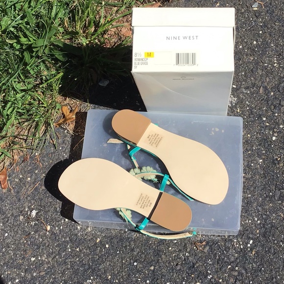 Nine West teal floral sandals size 9 brand new - Picture 6 of 6